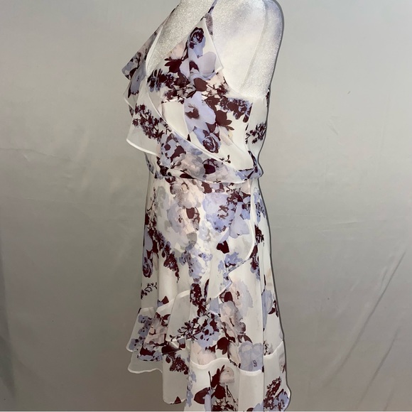 Francesca’s Purple Floral Cocktail Mini Dress - Picture 6 of 12